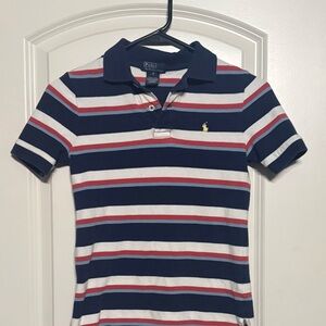 Polo by Ralph Lauren Kids Navy and Red Striped Polo